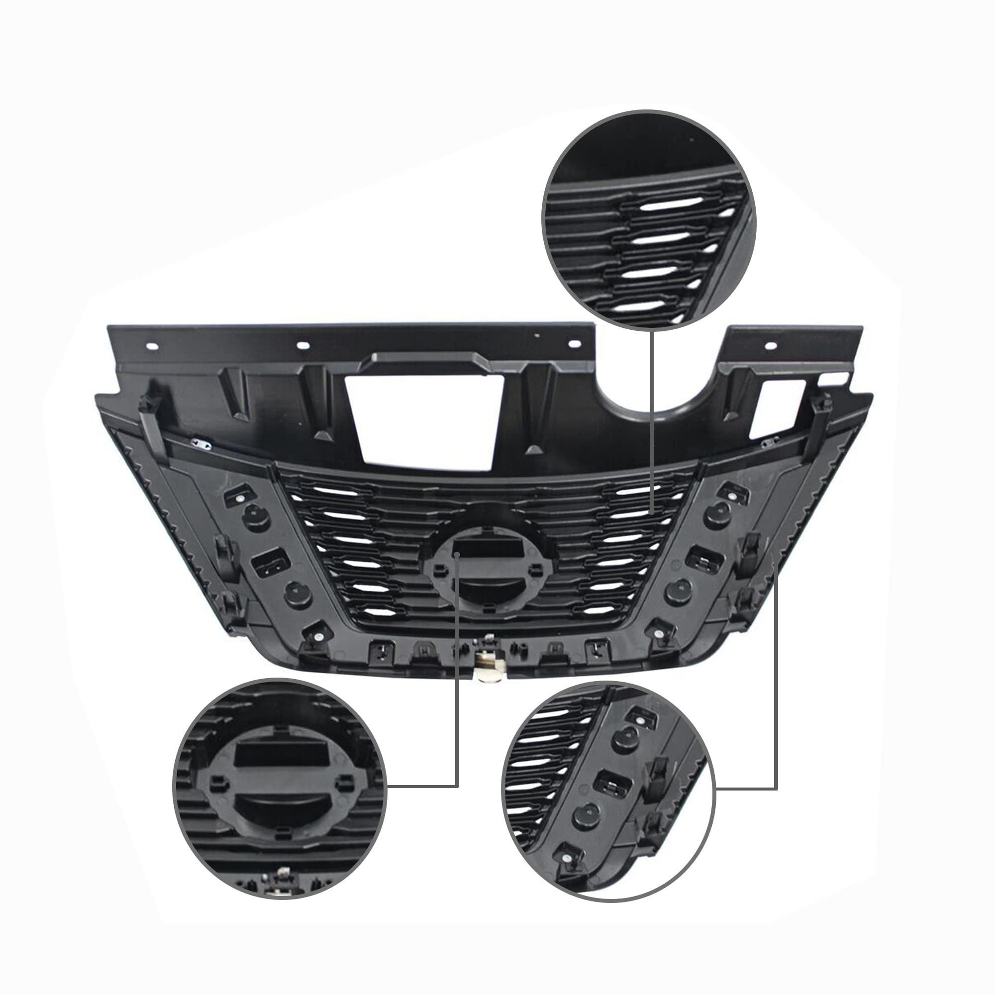 Chrome Front Bumper Grille for 2017-2018 Nissan Rogue - NI1200281 - Perfect Upgrade for Car Exterior & Off-Road Protection