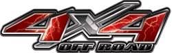 4x4 Offroad Decals Lightning Red - 5.5