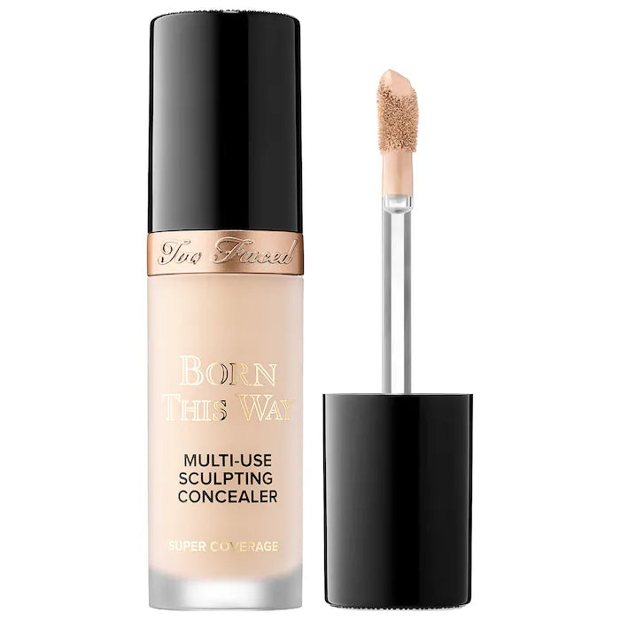Too Faced Born This Way Super Coverage Multi-Use Concealer - Full Coverage, Natural Finish for Dark Circles, Blemishes & Contouring (Makeup & Beauty Essentials)