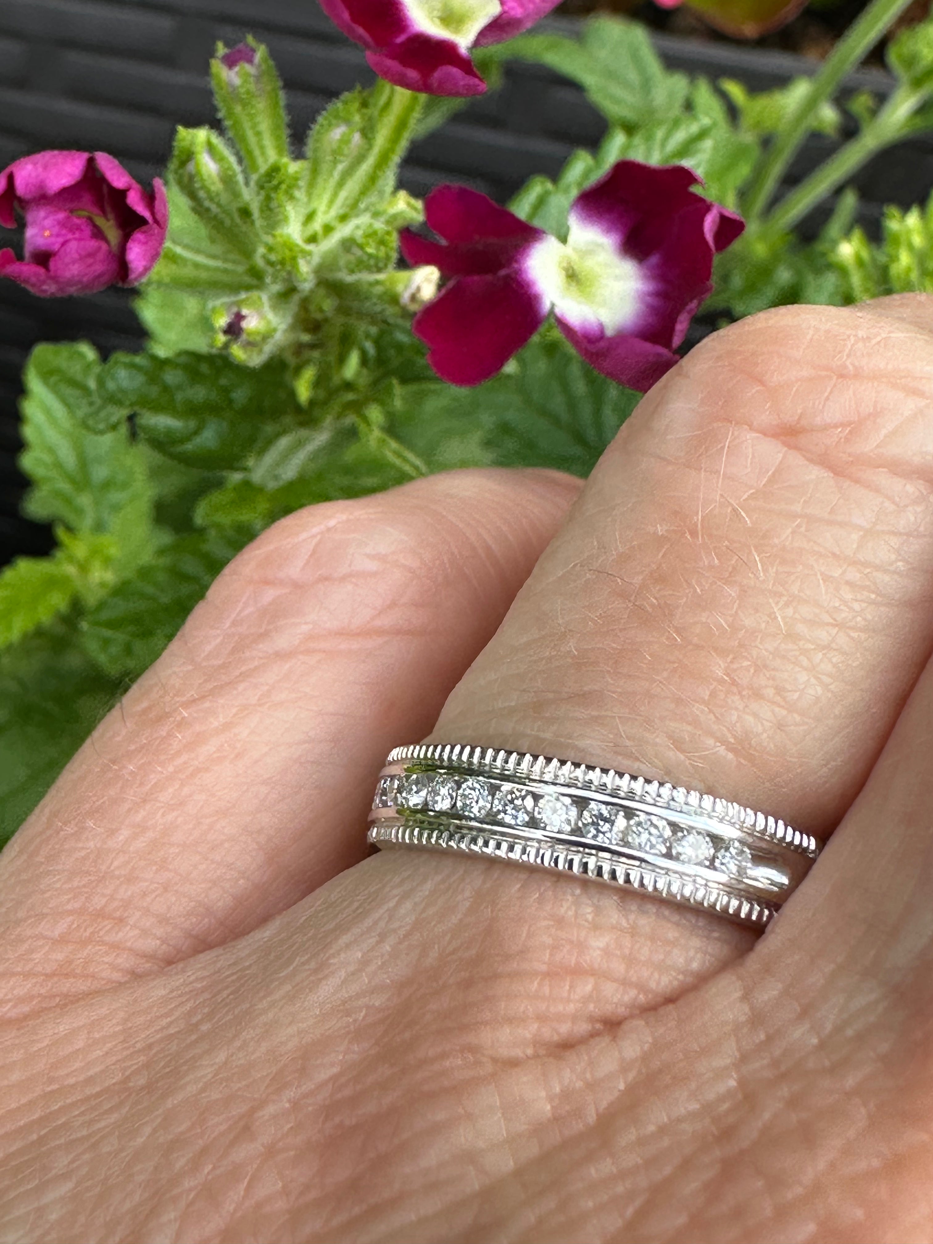 18ct White Gold 0.25ct Certified Diamond Half Eternity Ring for Women - Elegant Wedding Band, Anniversary Gift & Bridal Jewelry