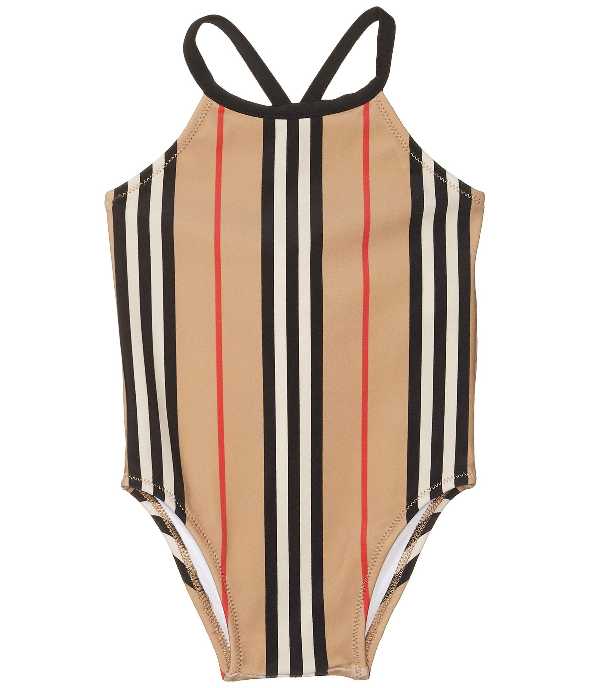 BURBERRY Kids Baby Girl's Crina Stripe Swimsuit - Infant & Toddler Swimwear | Perfect for Beach, Pool & Summer Vacations