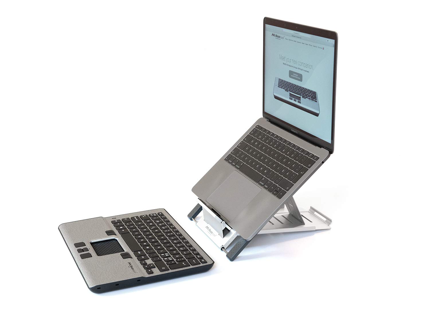 Ergonomic Slim Portable Laptop Stand for MacBook & Tablet - Adjustable Height Aluminum Computer Stand for Desk, Home Office, Travel & Coffee Shop Use