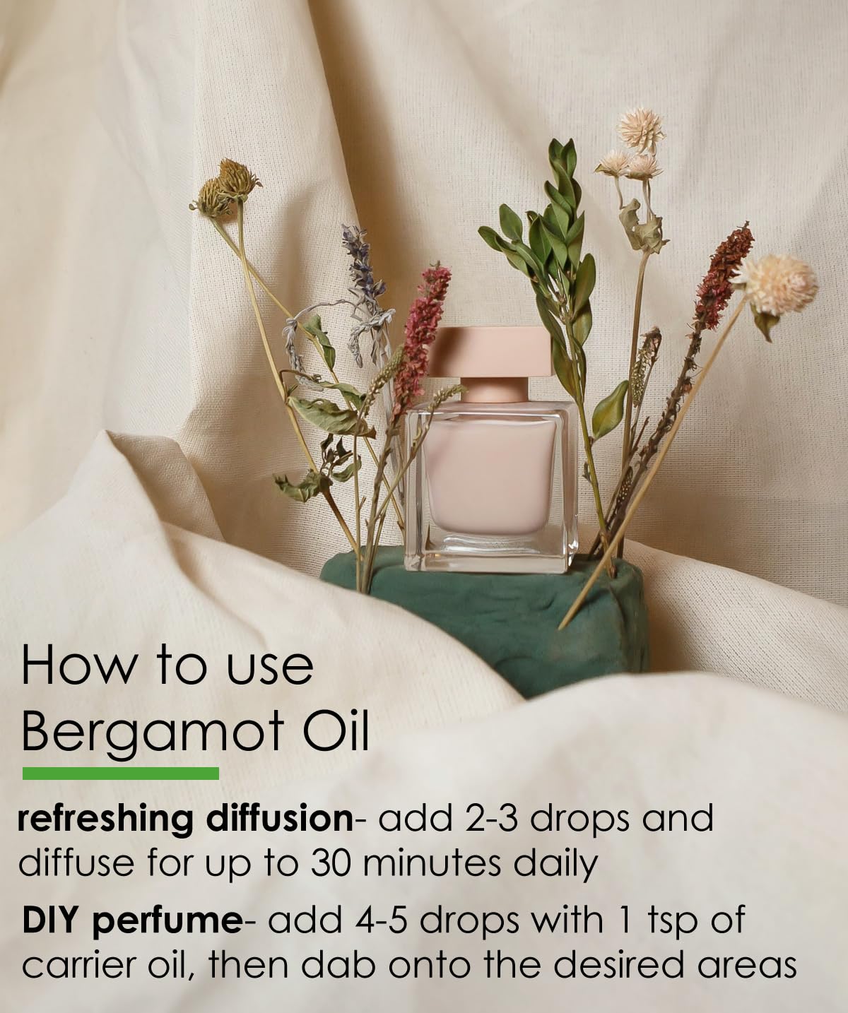 100% Pure Bergamot Essential Oil - 1 fl oz (30ml) Natural Aromatherapy Oil for Stress Relief, Mood Boosting & Skin Care - Greenhealth - Perfect for Diffusers, Massage & DIY Beauty Products