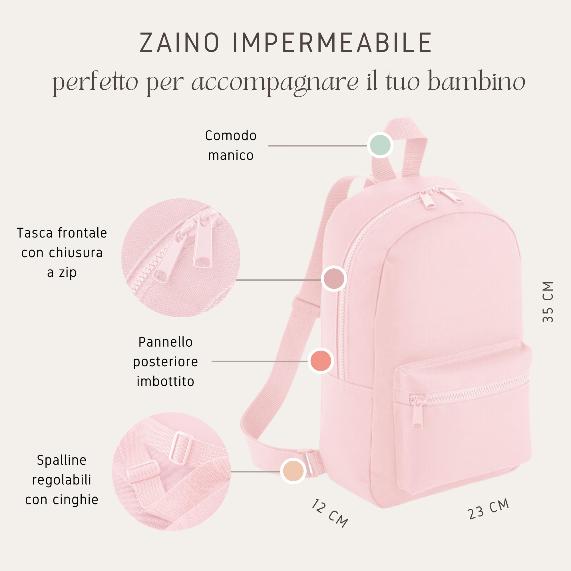 MAYRA Personalized Mini Backpack for Kids - Waterproof School Backpack with Custom Embroidery Name & Animal Design - Perfect for Kindergarten, Daycare & Travel