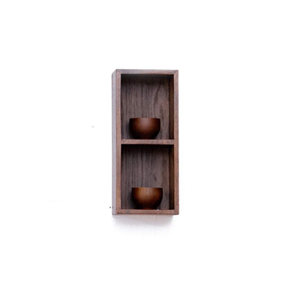 Wall Mounted Floating Shelves - 2 Cube Wooden Storage Rack for Books, DVDs, CDs & Media | Space-Saving Home Office Organizer & Decorative Display Shelf (Available in White & Brown) - Perfect for Living Room, Bedroom & Workspace Organization