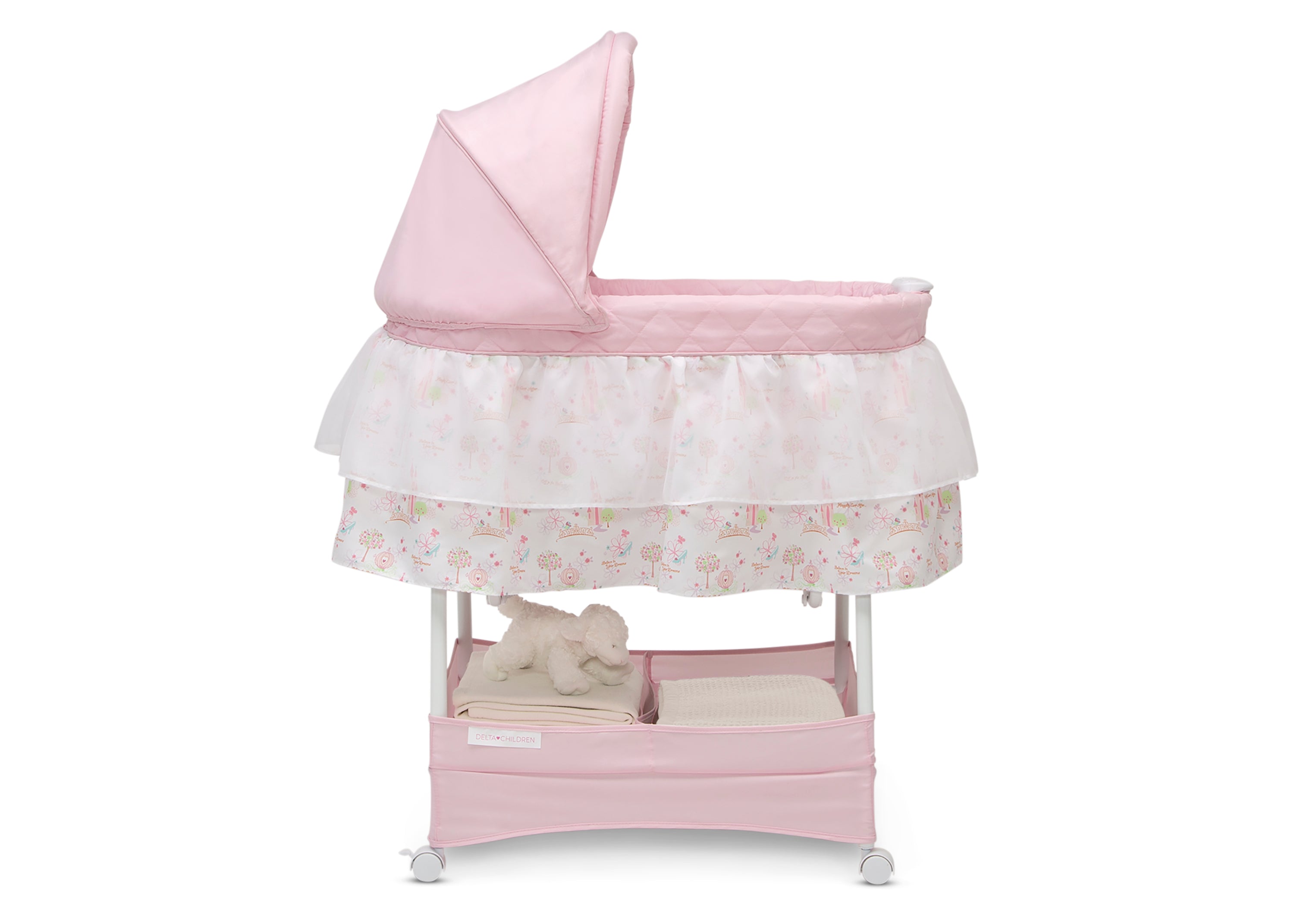Best Gliding Bassinet for Newborns - Smooth Rocking Motion for Better Sleep - Perfect for Nursery, Bedroom & Travel