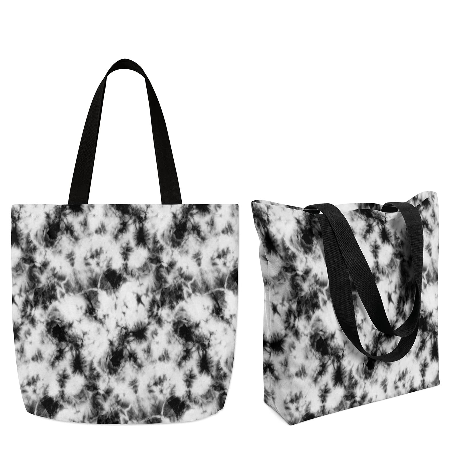 Stylish Large Canvas Tote Bag for Women - Reusable Grocery Shopping Bag with Zipper - Perfect for Beach, School, Work & Everyday Use | Durable & Eco-Friendly