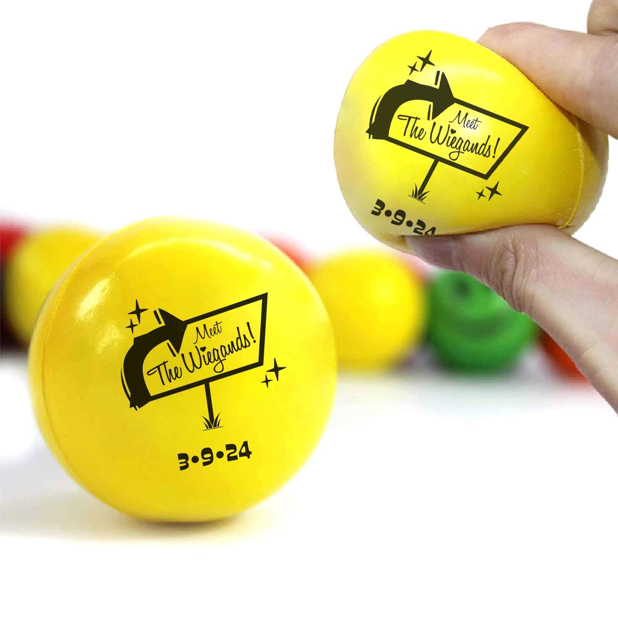 100PCS Custom Bulk Stress Relief Foam Balls - Personalized Round Foam Stress Balls with Logo/Text/Email/Phone/QR Code - Perfect for Corporate Gifts, Promotional Items, Trade Shows, and Office Stress Relief