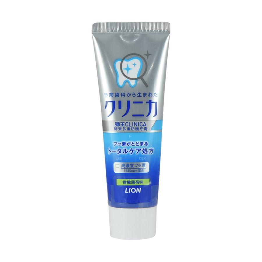 LION Clinica Enzyme Multi Protection Toothpaste - Citrus Mint Flavor for Whitening & Cavity Prevention (130g) | Fresh Breath & Plaque Control for Daily Oral Care