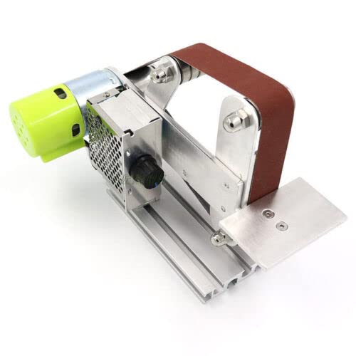 Electric Mini DIY Micro Belt Sander - Compact Bench Sander Tool for Woodworking, Metal Polishing & Craft Projects