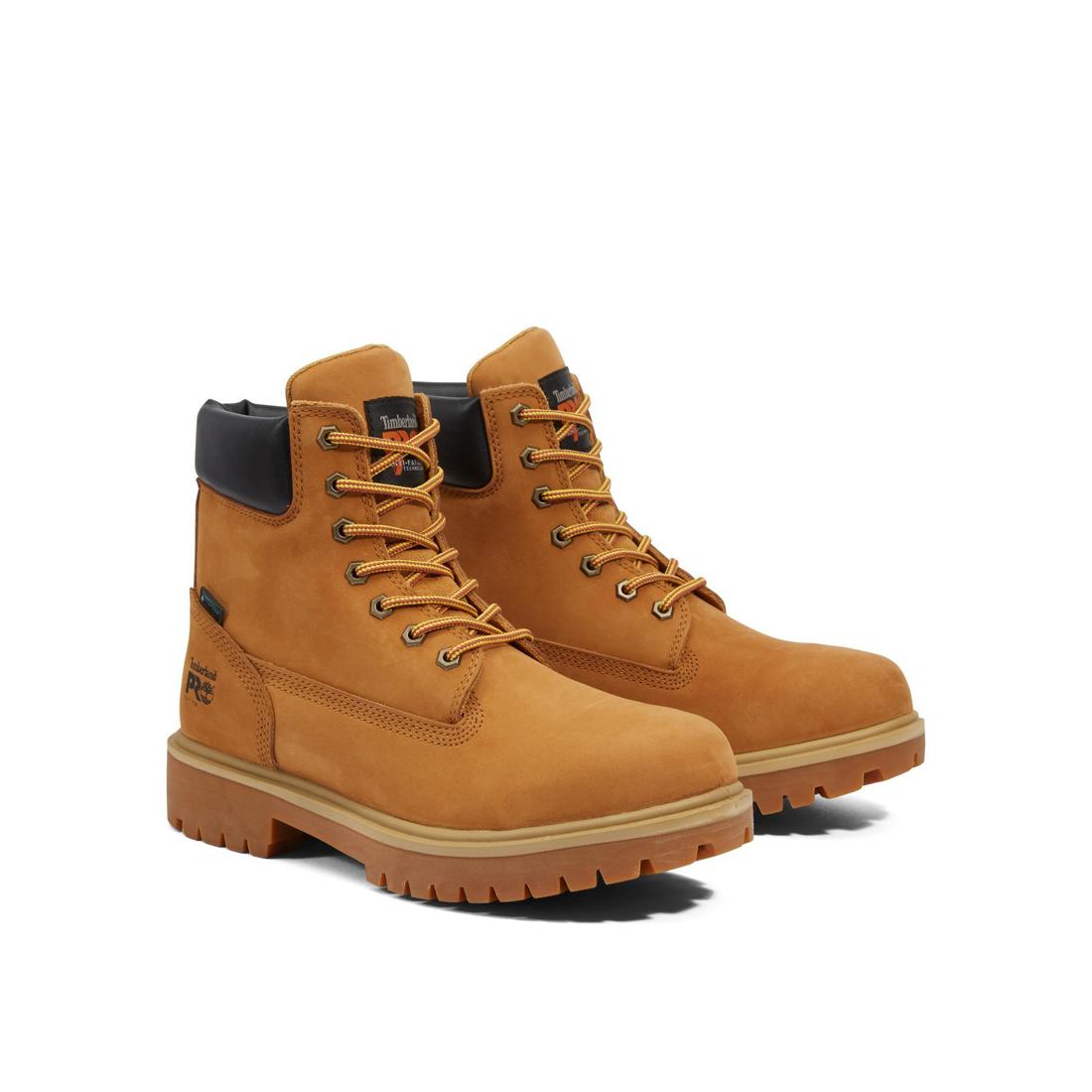6 Inch Soft Toe Waterproof Insulated Work Boots - 200G Thinsulate, Wheat Color - Perfect for Construction, Hiking & Winter Outdoor Activities