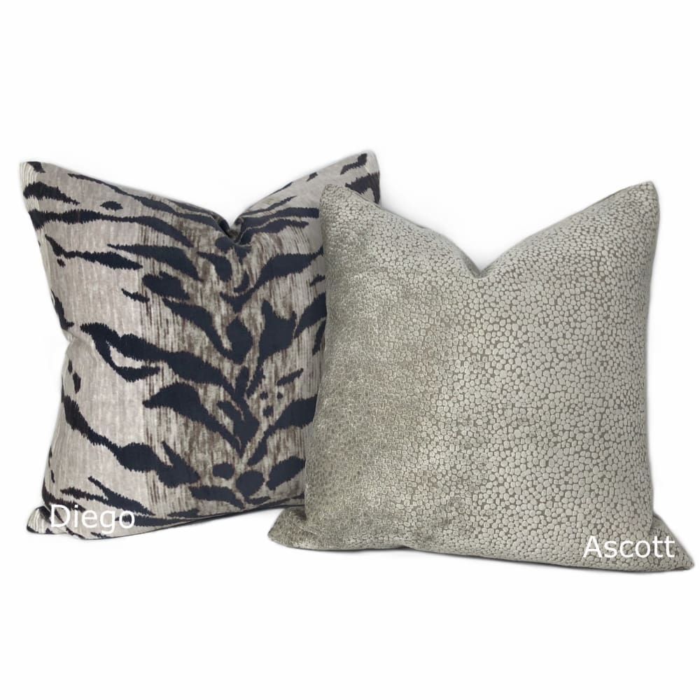 Premium Ascott Taupe Gray Abstract Cut Velvet Dots Pillow Cover - Decorative Throw Pillow Case (Fabric by the Yard Available) - Perfect for Living Room Sofa, Bedroom Decor & Home Styling