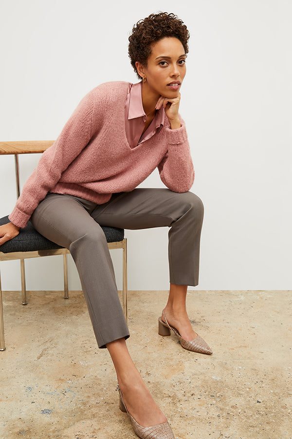 Premium Mejia Sharkskin Mink Pants for Women - Soft & Stylish Formal Trousers for Office, Business Meetings & Special Occasions
