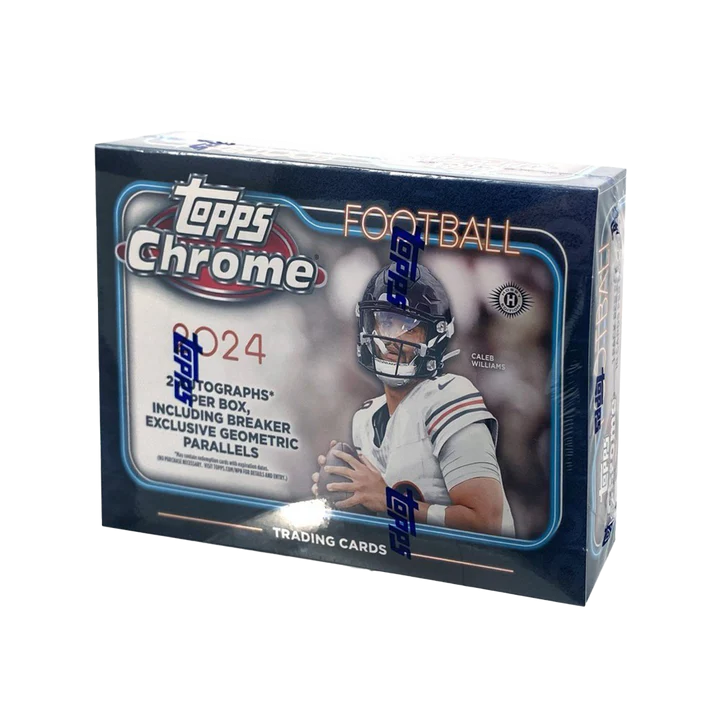 2024 Topps Chrome Football Breaker's Delight Box - Premium Trading Cards Collection for NFL Fans - Perfect for Collectors, Fantasy Sports & Game Room Decor