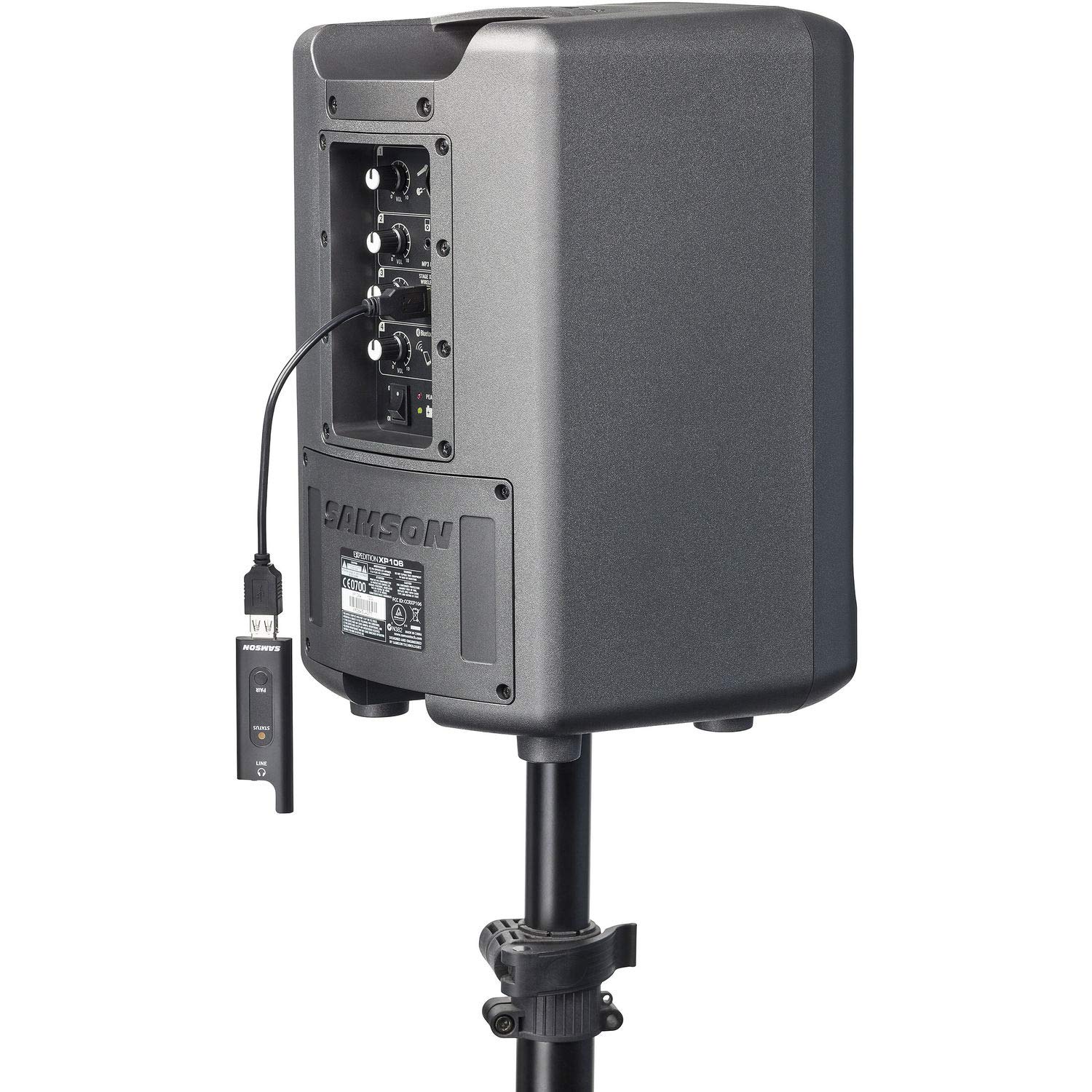Samson Stage XPD2 USB Digital Wireless Lavalier Microphone System (SWXPD2BLM8) with Headphones, Rechargeable Battery & Charger, Carrying Case - Perfect for Podcasting, Live Streaming, Interviews & Presentations