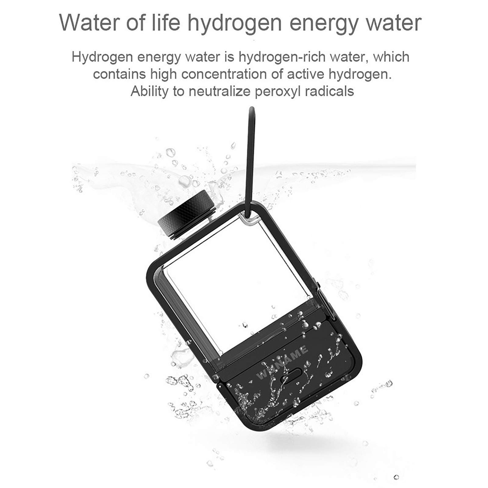 Gaone Hydrogen Water Bottle - 350ML Portable Hydrogen-Rich Water Generator with 1000PPB Hydrogen Content, Electrolysis Technology for Antioxidant Alkaline Water - Perfect for Sports, Travel & Daily Hydration