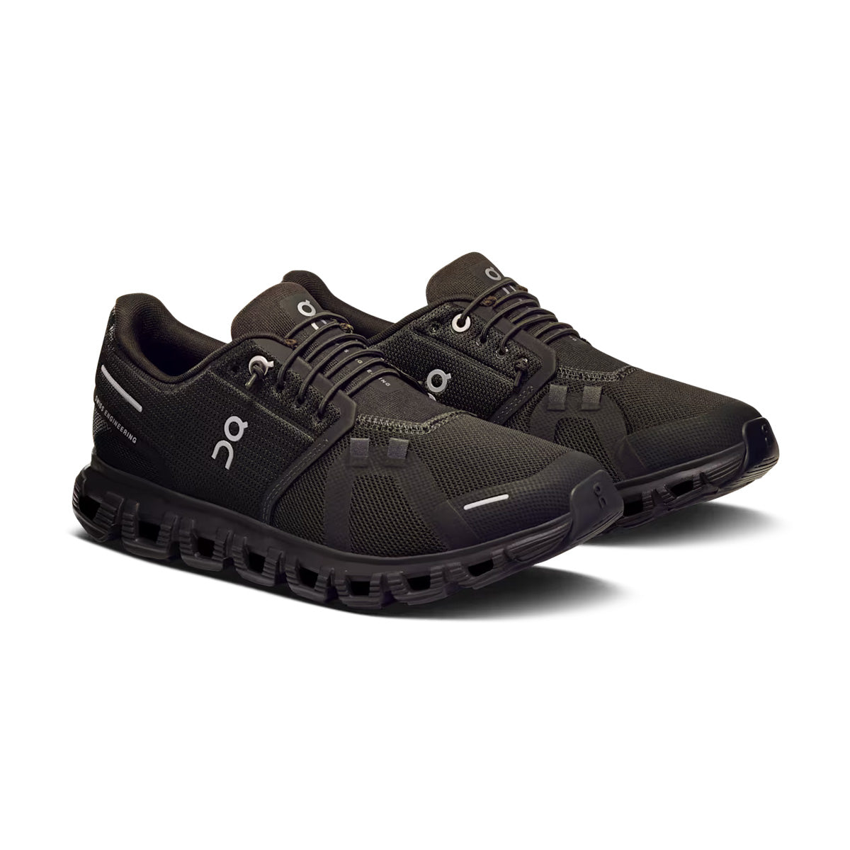 On Cloud 6 Running Shoes for Men & Women - Black with 3M Reflective Details (Model: MF10071043) | Lightweight & Cushioned for Road Running, Jogging, and Gym Workouts