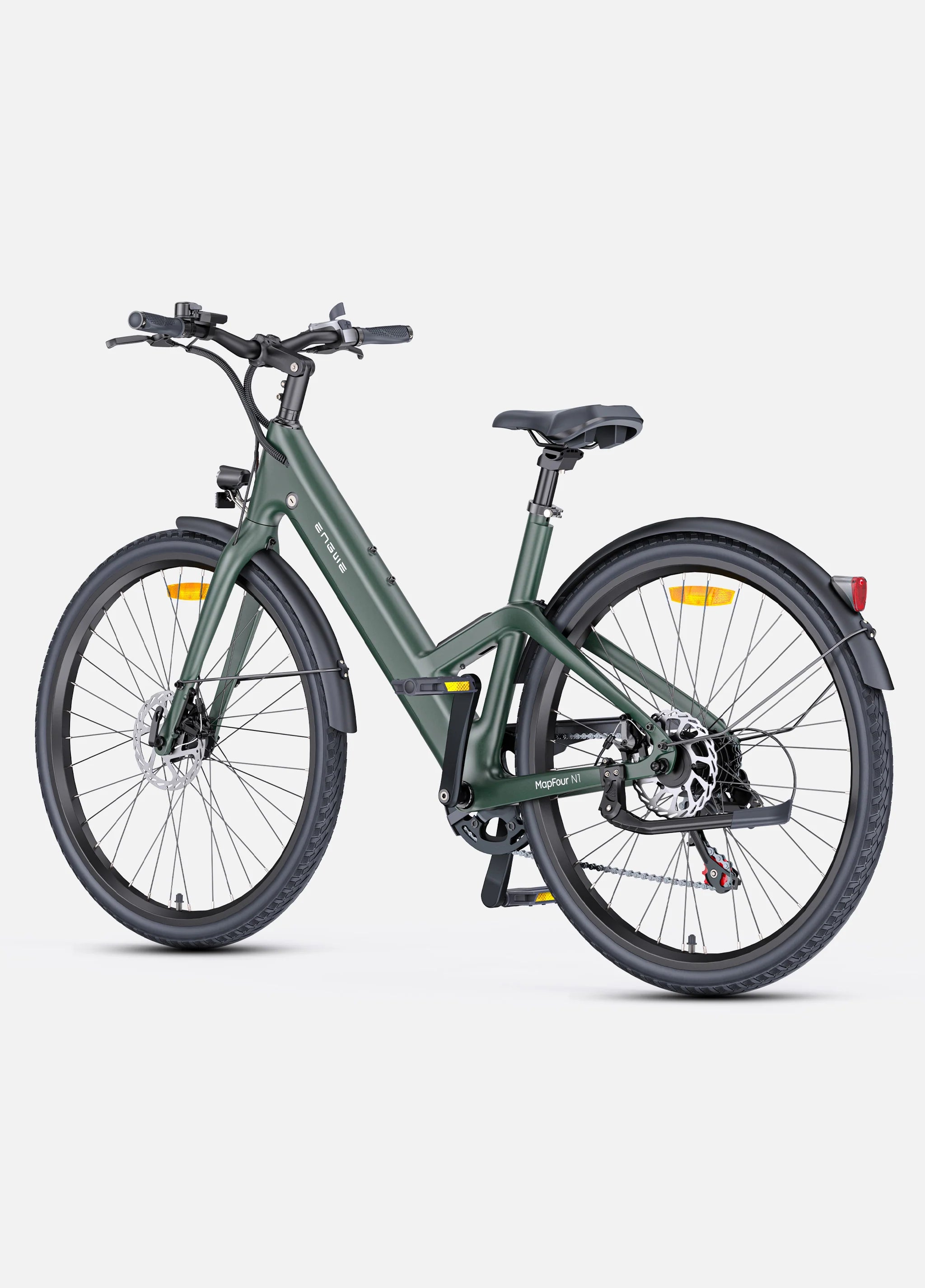 MAPFOUR N1 AIR 250W Ultra Lightweight Electric Bike - 100KM Long Range Carbon Fiber Frame - Perfect for Urban Commuting & City Riding