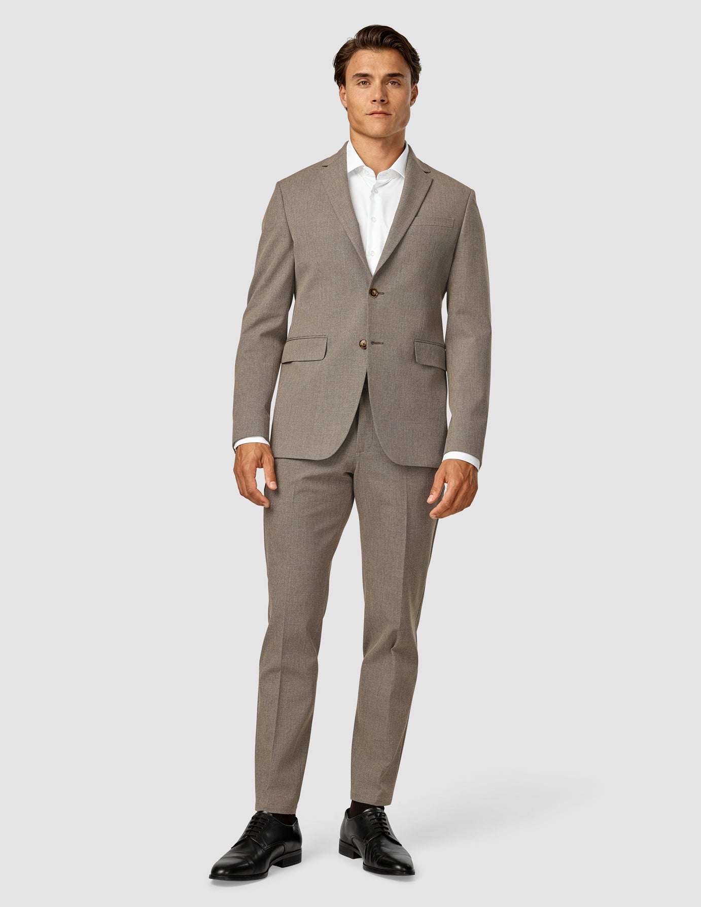 Premium Men's Dress Pants - Classic Fit Almond Color Formal Trousers for Office, Business & Wedding Attire
