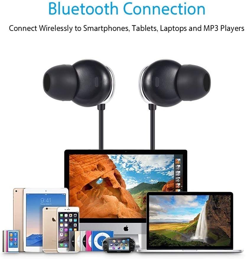 August EP725 Refurbished Noise Cancelling Bluetooth Earphones with AptX & OTG Charging - Perfect for Travel, Workouts & Commuting