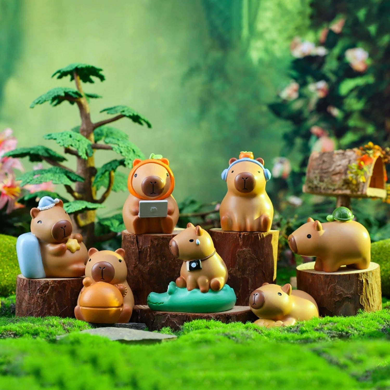 Kapibara Series Mystery Blind Box - Cute Collectible Animal Figures for Home Decor, Office Desk & Gift Giving