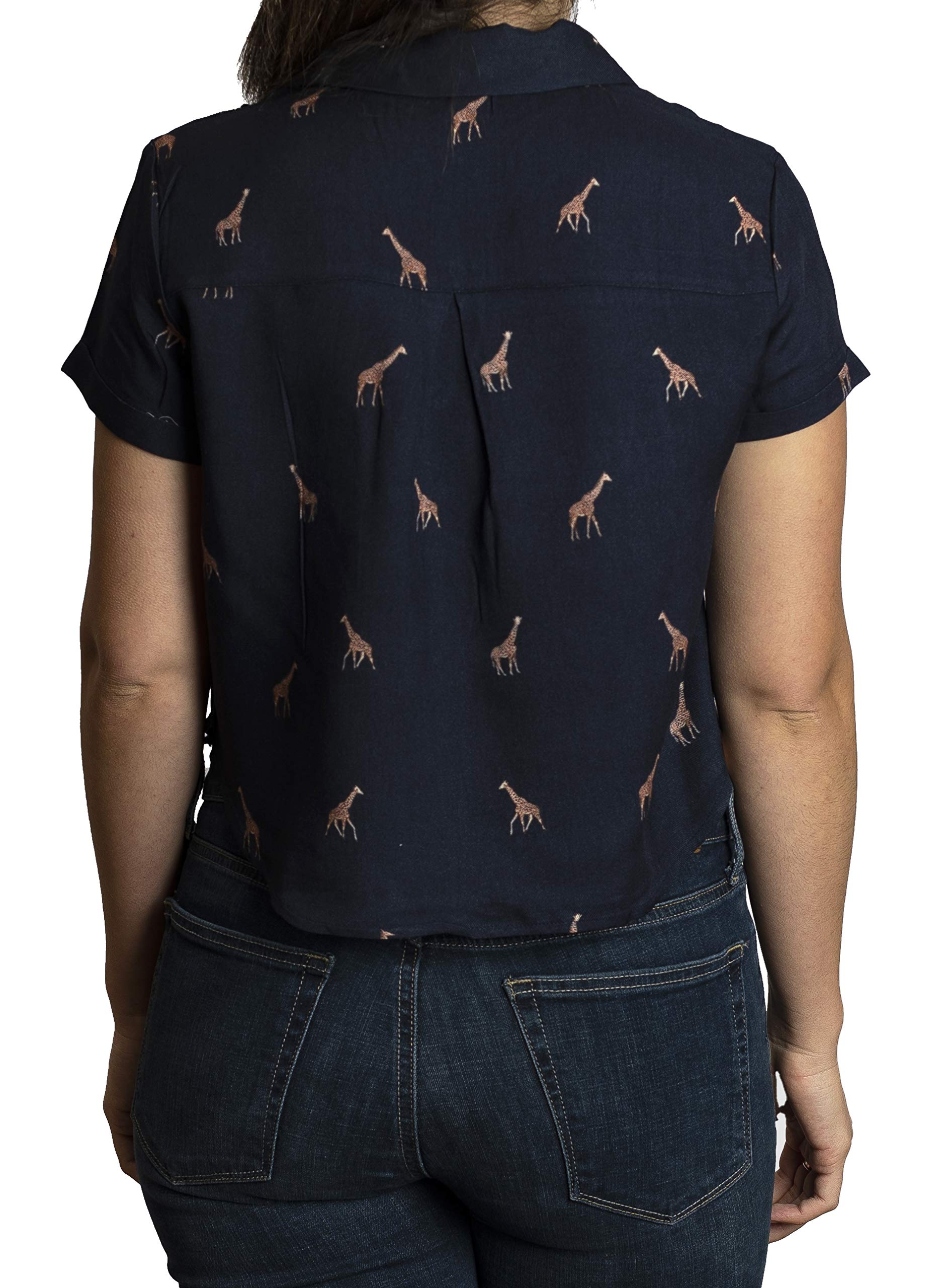 Women's Short Sleeve & Sleeveless Fun Button Down Shirts - Casual Summer Tops for Work, Beach & Outdoor Activities