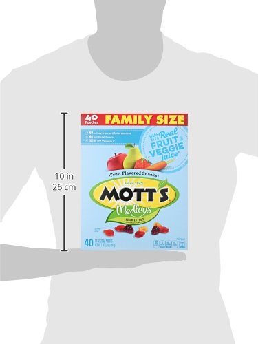 Mott's Assorted Fruit Flavored Snacks - Gluten Free, Family Pack (40 Count, 32 oz) - Perfect for Easter Basket Stuffers, Kids Lunch Box Treats & Healthy On-the-Go Snacks
