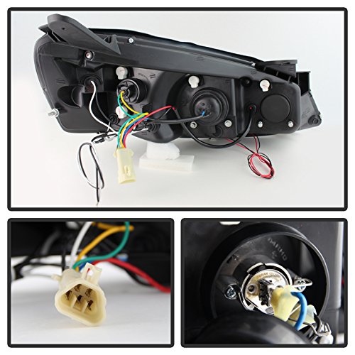 Pontiac G6 05-08 LED Halo Headlights - Black/Smoked Lens - High Visibility & Style Upgrade for Night Driving