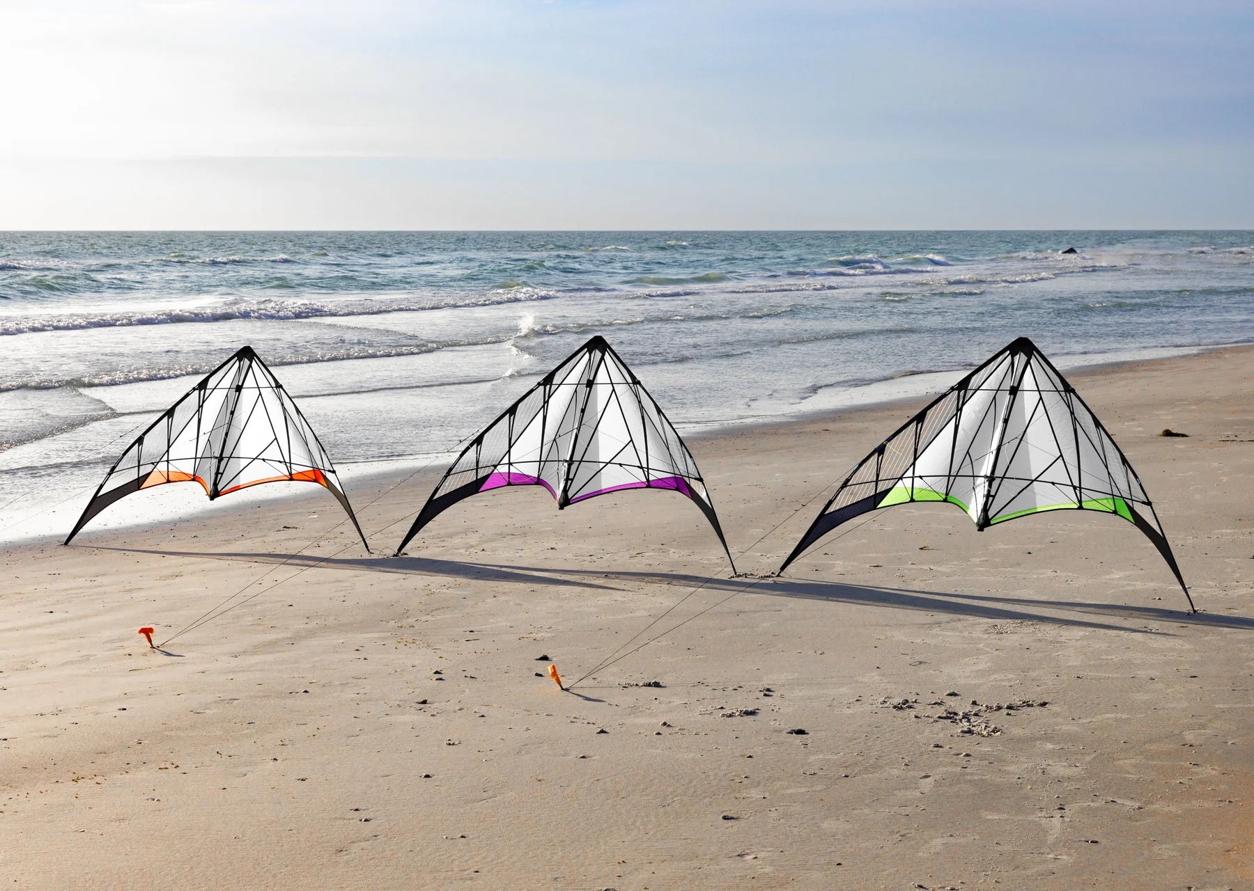 Prism Synthesis Stunt Kite - Professional Dual Line Kite for Adults & Kids - Hot Orange Color - Perfect for Beach, Park & Outdoor Activities