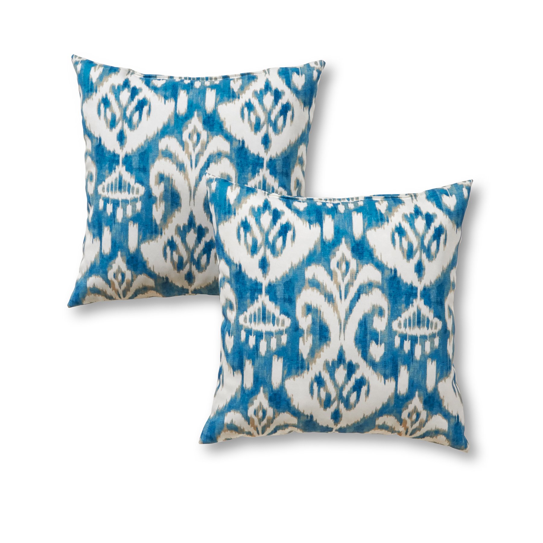 Greendale Home Fashions Square Throw Pillows Set of 2 - Aqua Blue Decorative Cushions for Sofa, Bed & Living Room