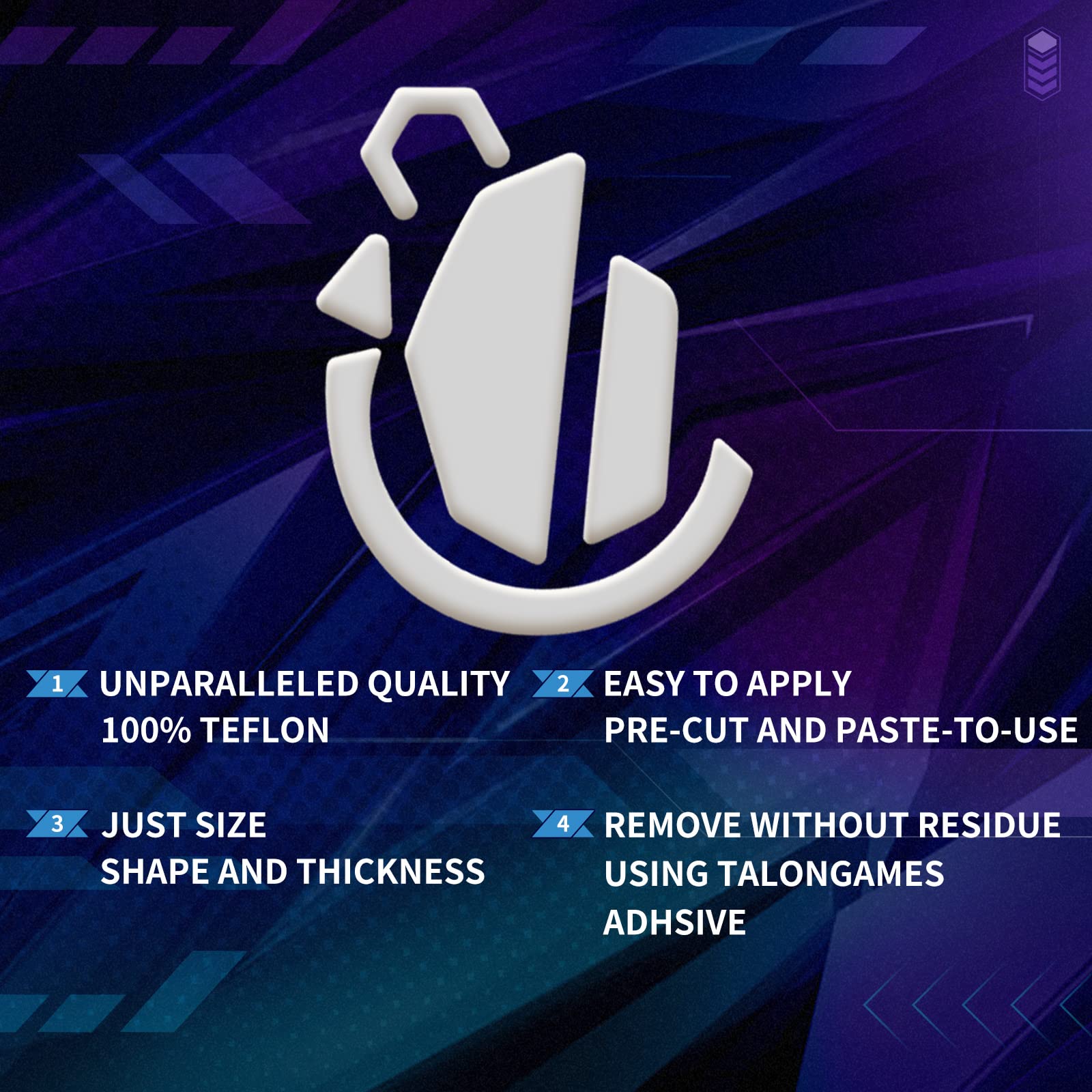 Logitech G502 Wireless Gaming Mouse Feet Replacement - 0.8mm Rounded PTFE Skates for Smooth Gliding | Pro Performance Upgrade | Ideal for FPS, MOBA & Esports Gaming