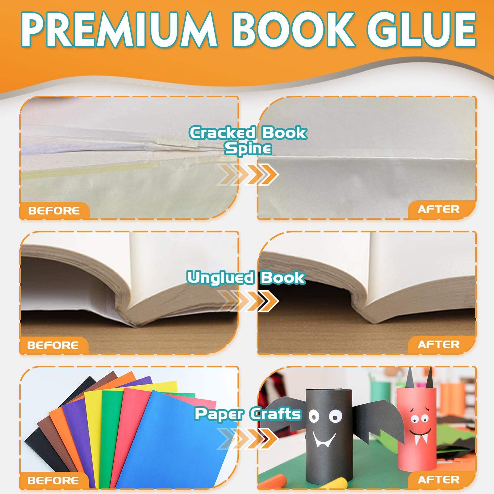 Flexible Clear Book Binding Glue - Strong Adhesive for Book Repair, Scrapbooking & Paper Crafts - 110ml | Perfect for DIY Bookbinding, Collages & Craft Projects