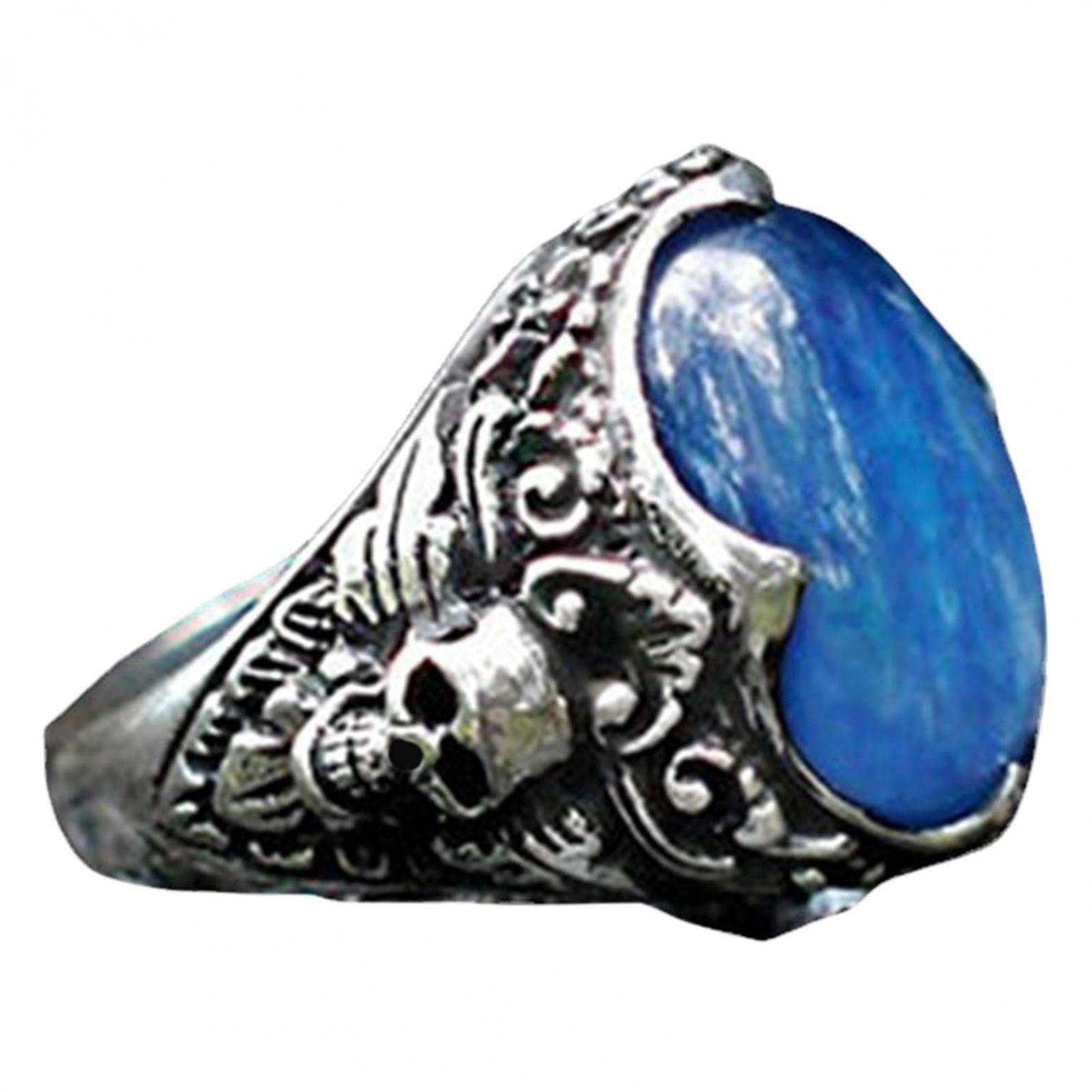 Blue Zircon Knuckle Rings for Women & Men - Vintage Fashion Jewelry Gifts, Unique Personality Statement Rings - Perfect for Parties, Weddings & Everyday Wear