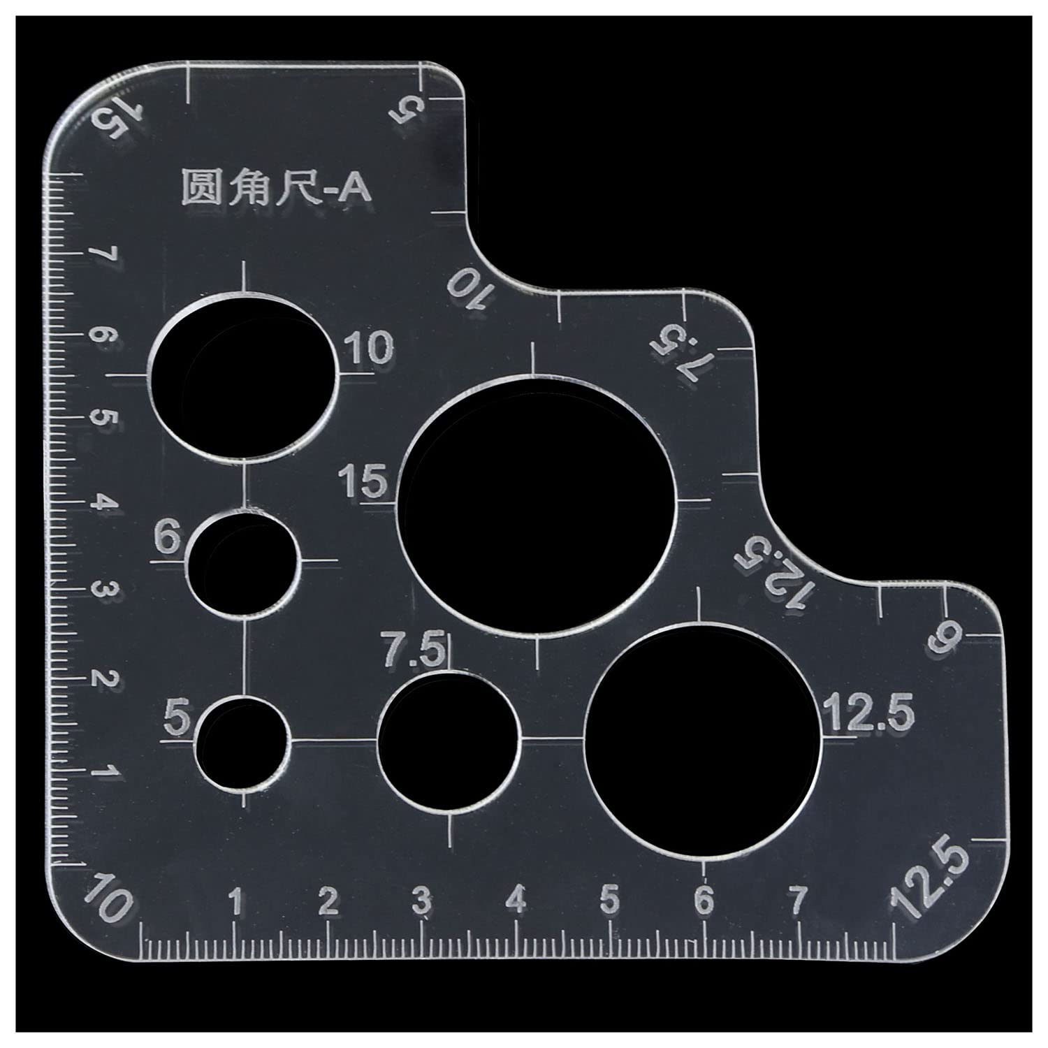 Round Corner Stitching Ruler - Clear Acrylic Circle Template for Leather Crafting | Leather Positioning Tool & Stencil Corner Hole Guide | Perfect for DIY Leatherworking, Bookbinding & Handmade Projects
