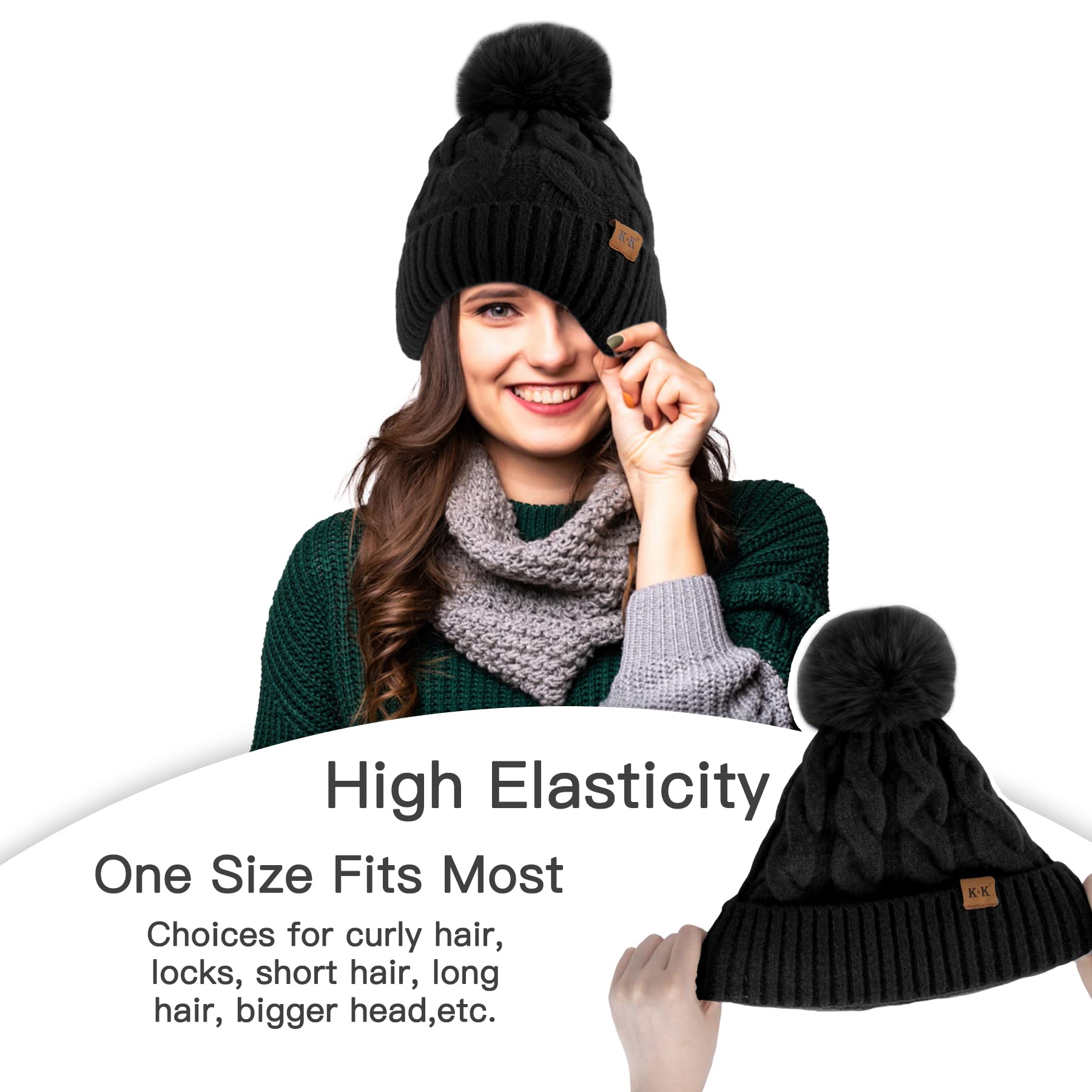Cozy Fleece Knitted Winter Hat for Men & Women - Warm Beanie for Cold Weather - Perfect for Skiing, Snowboarding & Outdoor Activities