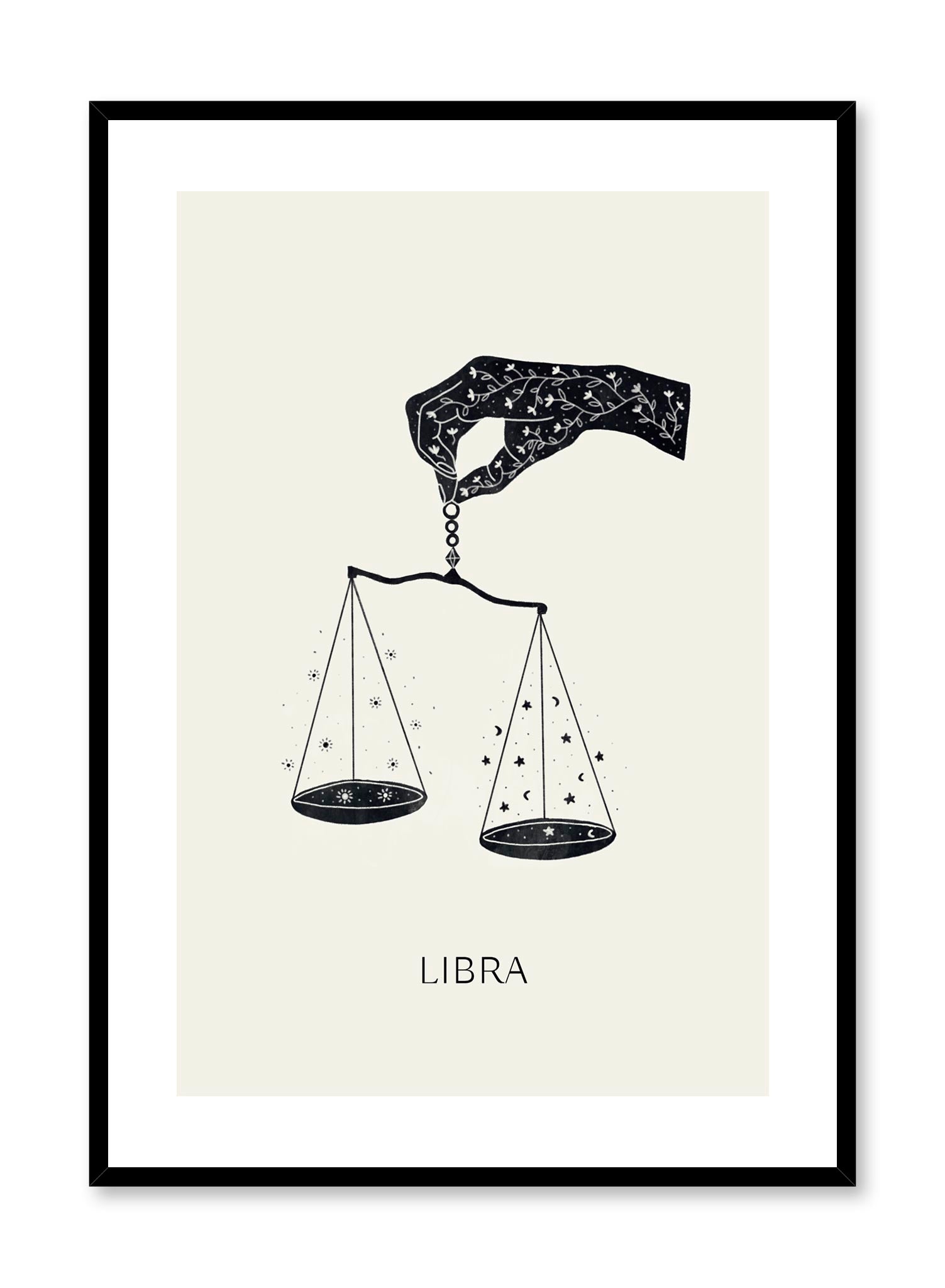 Libra Zodiac Sign Poster - High Quality Astrology Wall Art for Home & Office Decor - Perfect for Bedroom, Living Room, or Gift