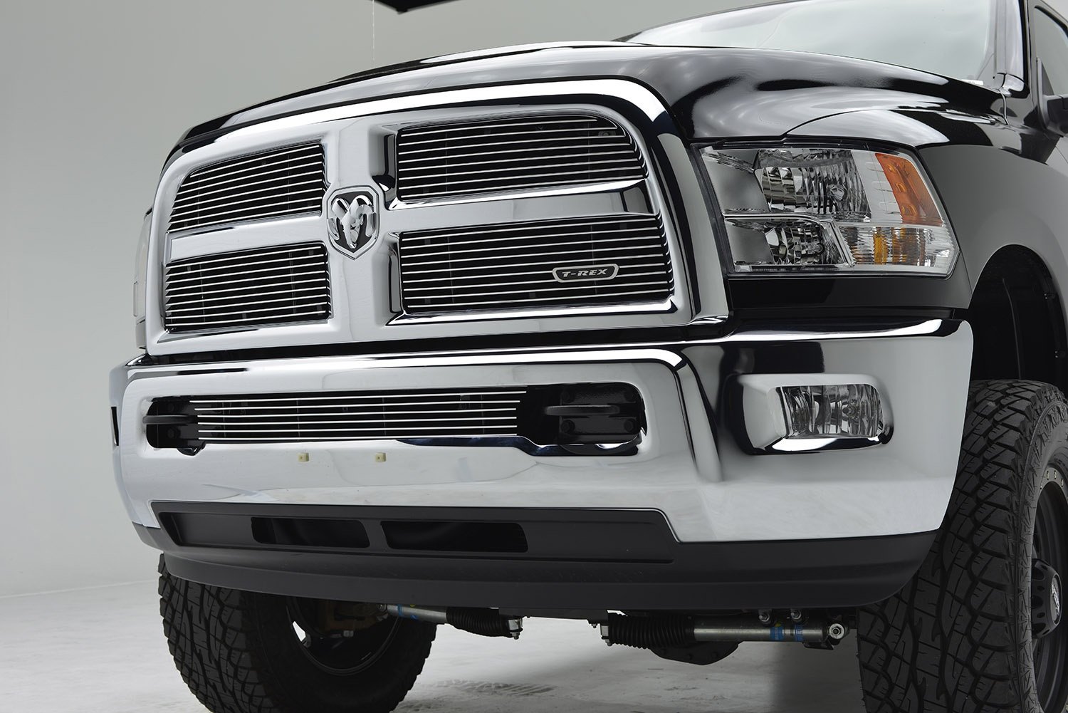 T-Rex Truck 25452 Bumper Grille Insert - Heavy Duty Chrome Grille Guard for Ford F-150, F-250, F-350 (2009-2020) | Off-Road Protection & Custom Styling Upgrade