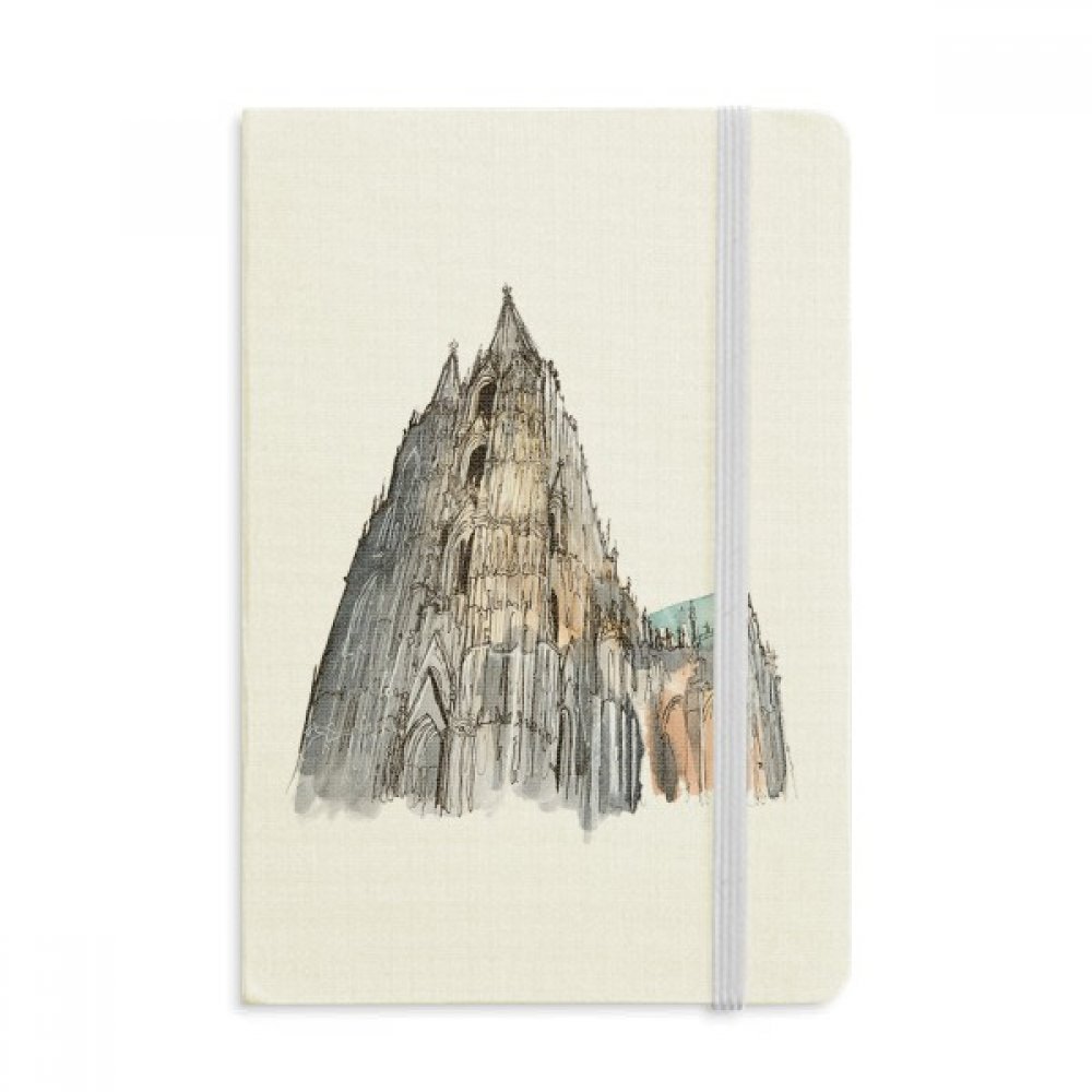 Cologne Cathedral Germany Travel Notebook - A5 Fabric Hard Cover Classic Journal for Writing, Sketching & Gift Giving