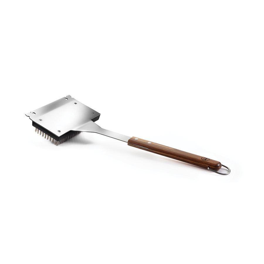 Outset Verde Grill Brush with Replaceable Bristles & Scraper - Heavy Duty BBQ Cleaning Tool for Grates, Griddles & Smokers - Perfect for Backyard Cookouts, Camping & Outdoor Cooking
