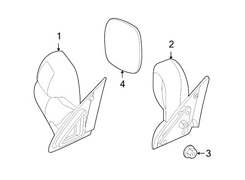 Mopar 05191035AA Replacement Glass Mirror - Compatible with Dodge, Chrysler, Jeep - Perfect for DIY Auto Repair & Vehicle Maintenance