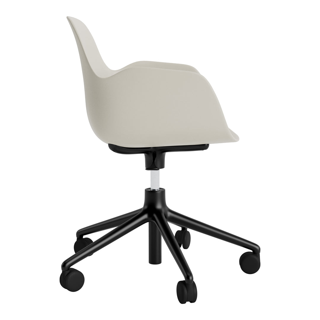 Modern Form Armchair with 5W Swivel Base & Gas Lift Mechanism - Ergonomic Office Chair for Home & Workspace Comfort