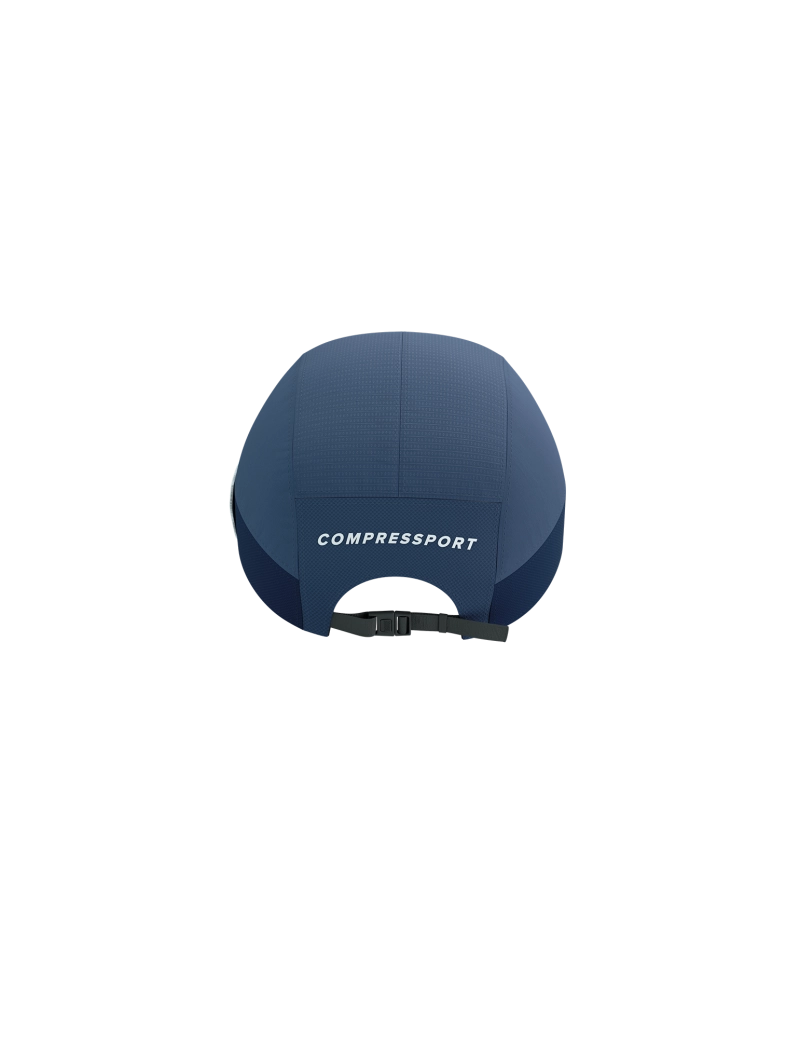 Compressport Unisex 5 Panel Lightweight Running Cap - Breathable & Moisture-Wicking Performance Hat for Men & Women - Perfect for Jogging, Cycling & Outdoor Sports (Indigo/Blue)