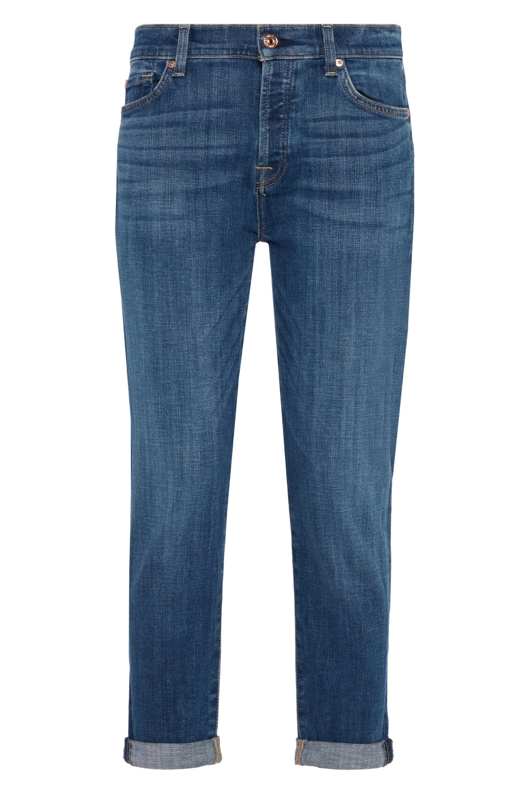 7 For All Mankind Women's Boyfriend Jeans - Distressed Denim Pants for Casual Wear & Street Style Outfits