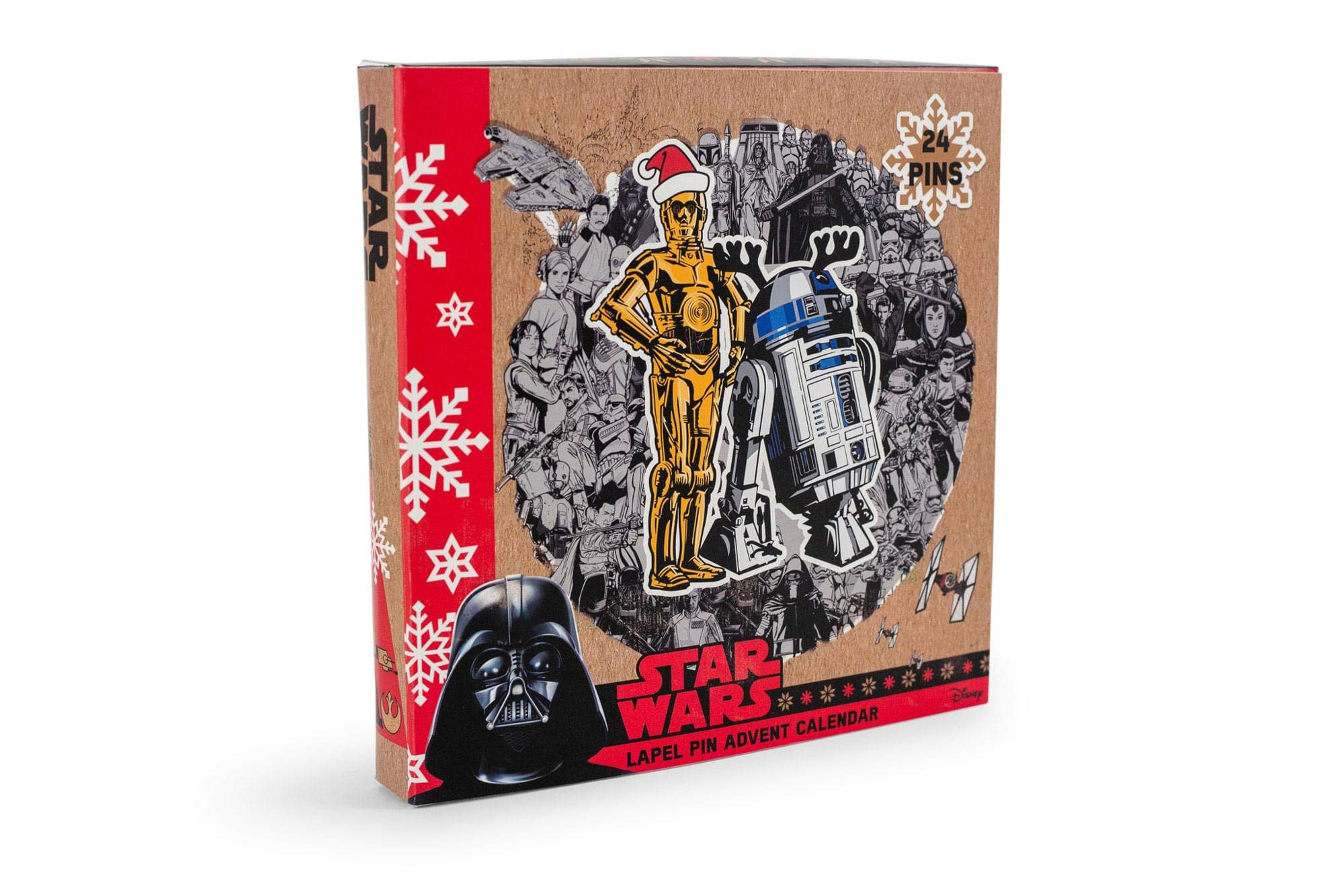Star Wars Enamel Pins Advent Calendar - 24 Unique Collectible Pins | Toynk Exclusive | Perfect for Christmas Countdown, Gift Giving & Pin Collectors