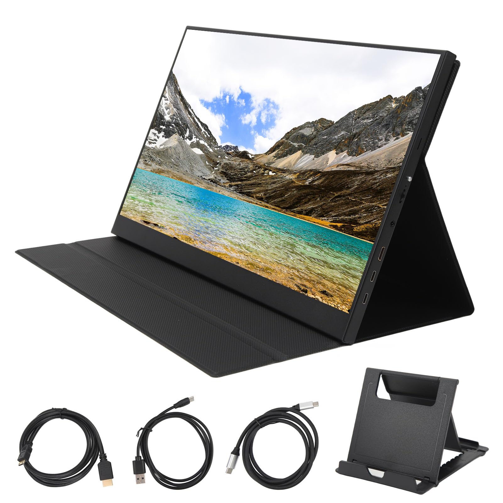 Yoidesu 17.3 Inch Portable Gaming Monitor - 2.5K FHD 165Hz Touchscreen USB-C External Display with HDR, Ultra-Thin 4mm Bezel & Protective Case - Perfect for Travel, Work, and Multi-Screen Gaming Setup