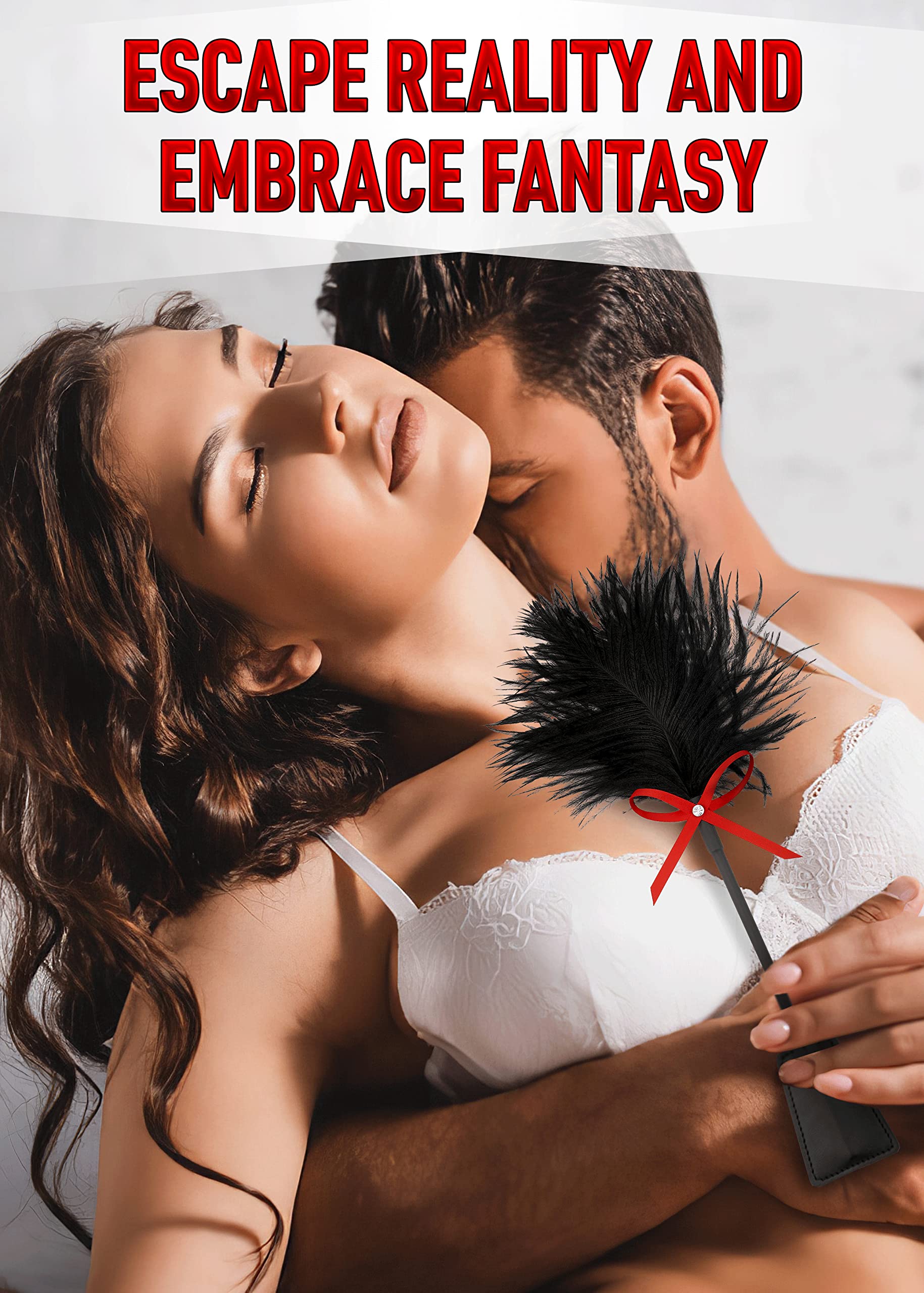 Sensual Feather Tickler & Spanking Crop - BDSM Bedroom Toys for Couples, Adults - Perfect for Role Play, Sensory Play & Intimate Bonding