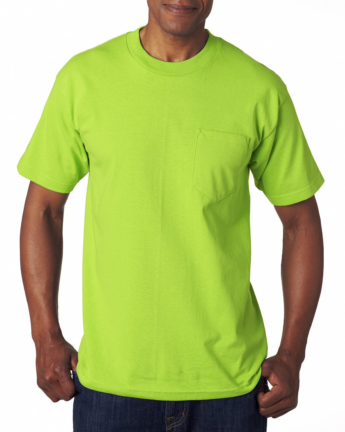 Bayside BA7100 Men's 6.1 oz 100% Cotton Pocket T-Shirt - Comfortable Casual Tee for Everyday Wear, Work & Outdoor Activities