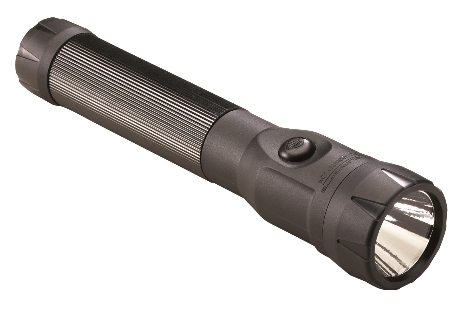 Streamlight 76134 PolyStinger LED Flashlight - 485 Lumens High-Output, Rechargeable with DC Charger & Piggyback Holder, Durable Black Tactical Flashlight for Police, Security, Camping & Emergency Use
