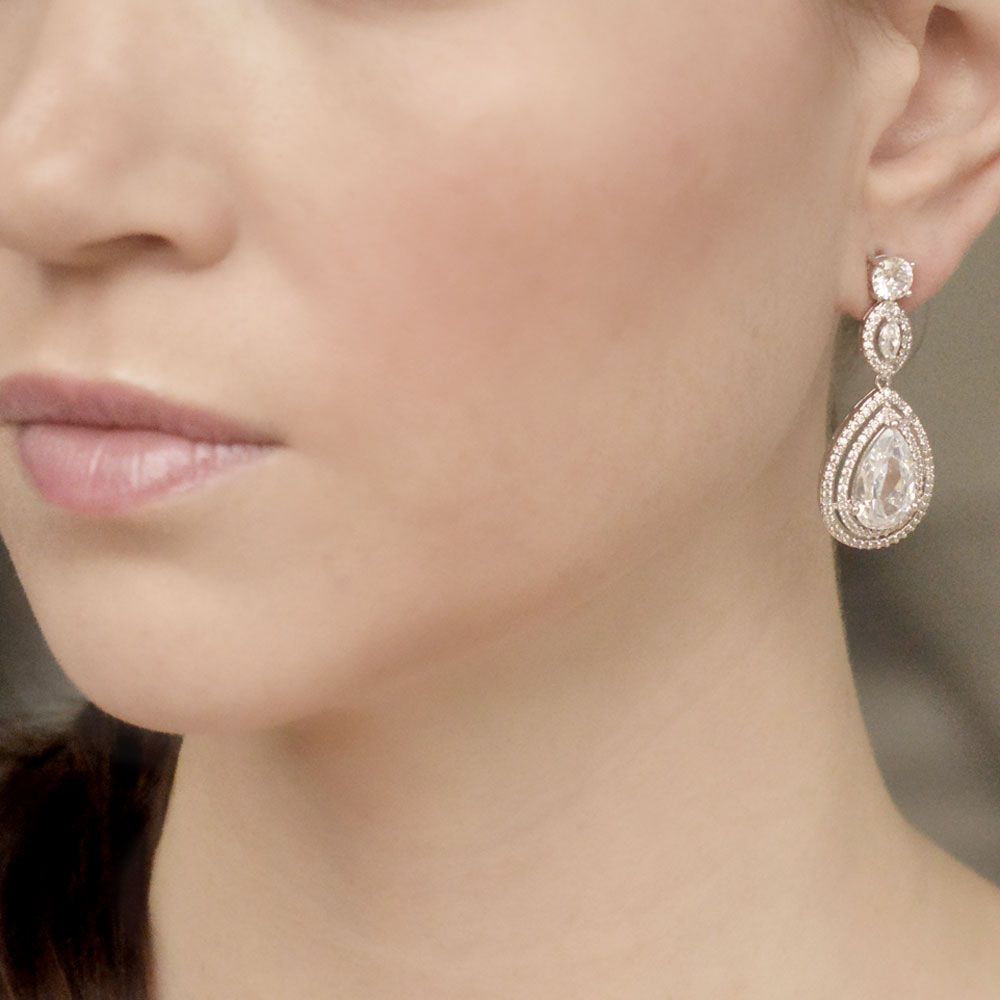 Crystal Bridal Jewelry Set for Women - Elegant Rhinestone Necklace & Earrings - Perfect for Weddings, Prom, Evening Parties & Special Occasions
