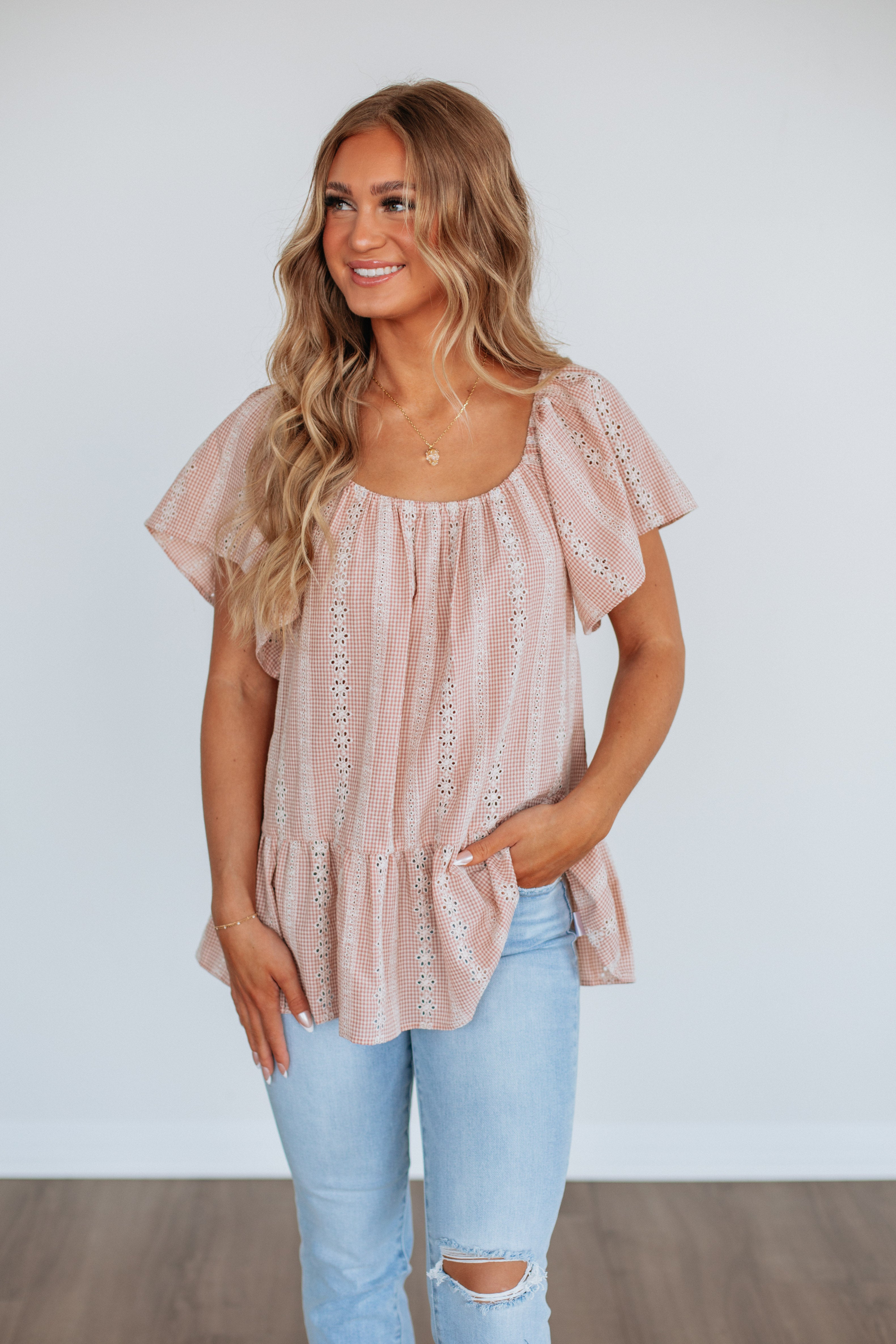 Alondra Women's Peach Mix Blouse - Stylish & Comfortable Top for Casual Wear, Office & Date Night